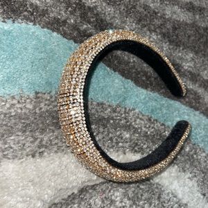 Gold Padded Rhinestone Headband